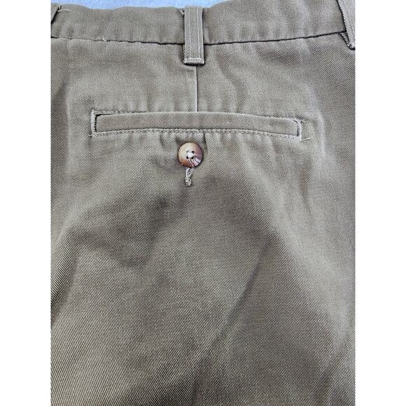 Natural Issue Flat Front Chino Pants Size W33 x L30 Brown Cotton Casual Office - Picture 3 of 11